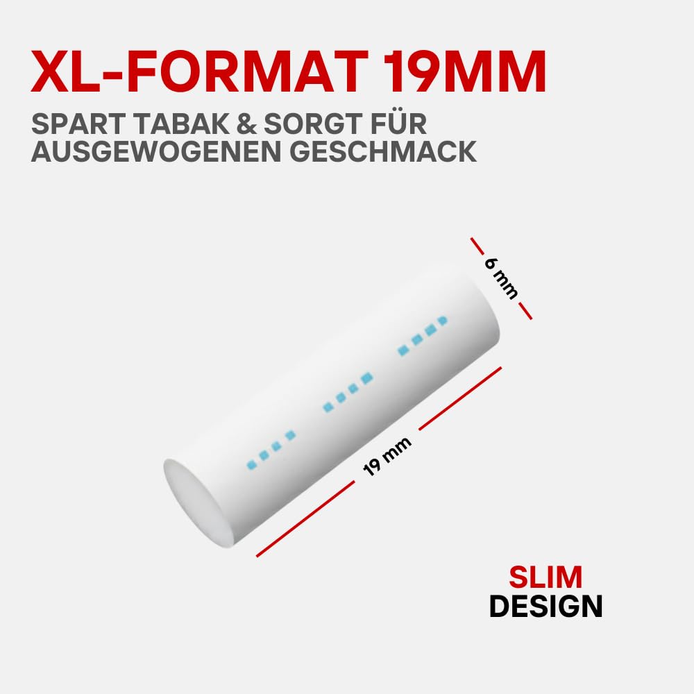 Gizeh Xl Slim 415925015 Filtry, Biały, 6 mm, 20 x 100 szt.