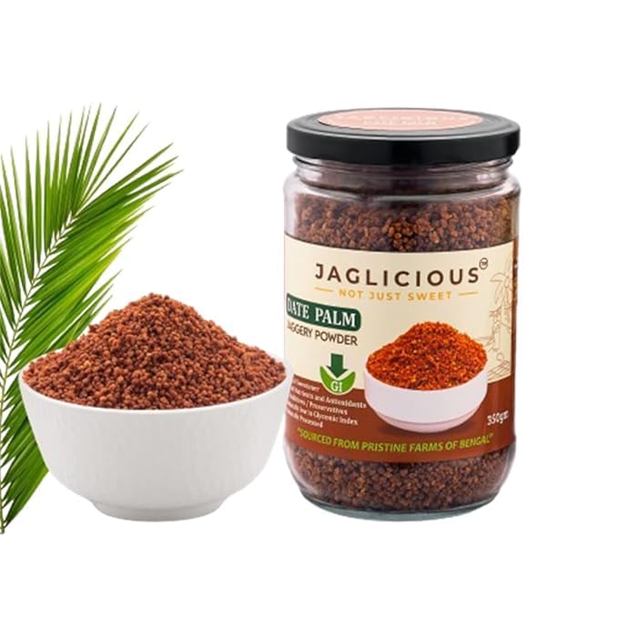 Jaglicious Date Palm Jaggery Powder 350gm, Khajoor Gur, Caramelised Flavour, Use in Beverages, Desserts, Cooking [Pure, Natural & Chemical Free] Date Palm Jaggery Khajur Gur (B0DDTXF8CW) Amazon Price History, Amazon Price Tracker