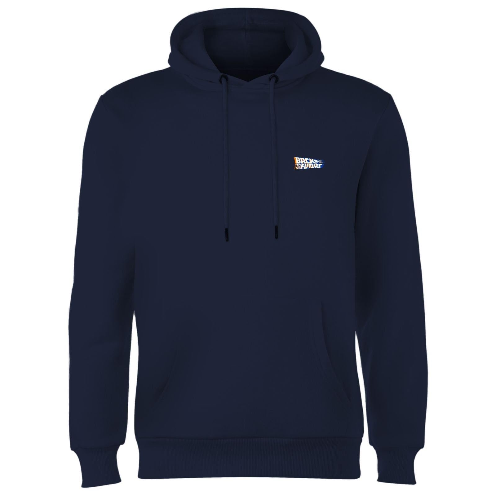 Zavvi Unisex Navy Back To The Future Official Men's Hoodie - Xl