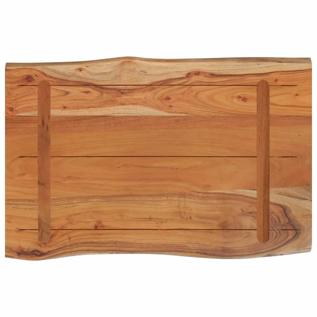 vidaXL Tischplatte 60x40x2,5 cm Rechteckig Massivholz Akazie Baumkante Platte