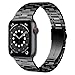 iiteeology Compatible with Apple Watch Band 46mm 45mm 44mm Series 11-1, 49mm Ultra 3/Ultra 2, Light Breathable Stainless Steel Band for iWatch Men Women - Black