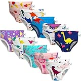 zebricolo 10-pack, Girls underwear,100% cotton, Toddler underwear girls 3t,2024 Dinosaur, soft and breathable, girls underwear size 8（ Random pattern）