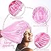 ROYBENS 4PCS Satin Bonnets for Women, Silk Bonnet for Sleeping, Sleep Cap for Curly Hair Braids, C