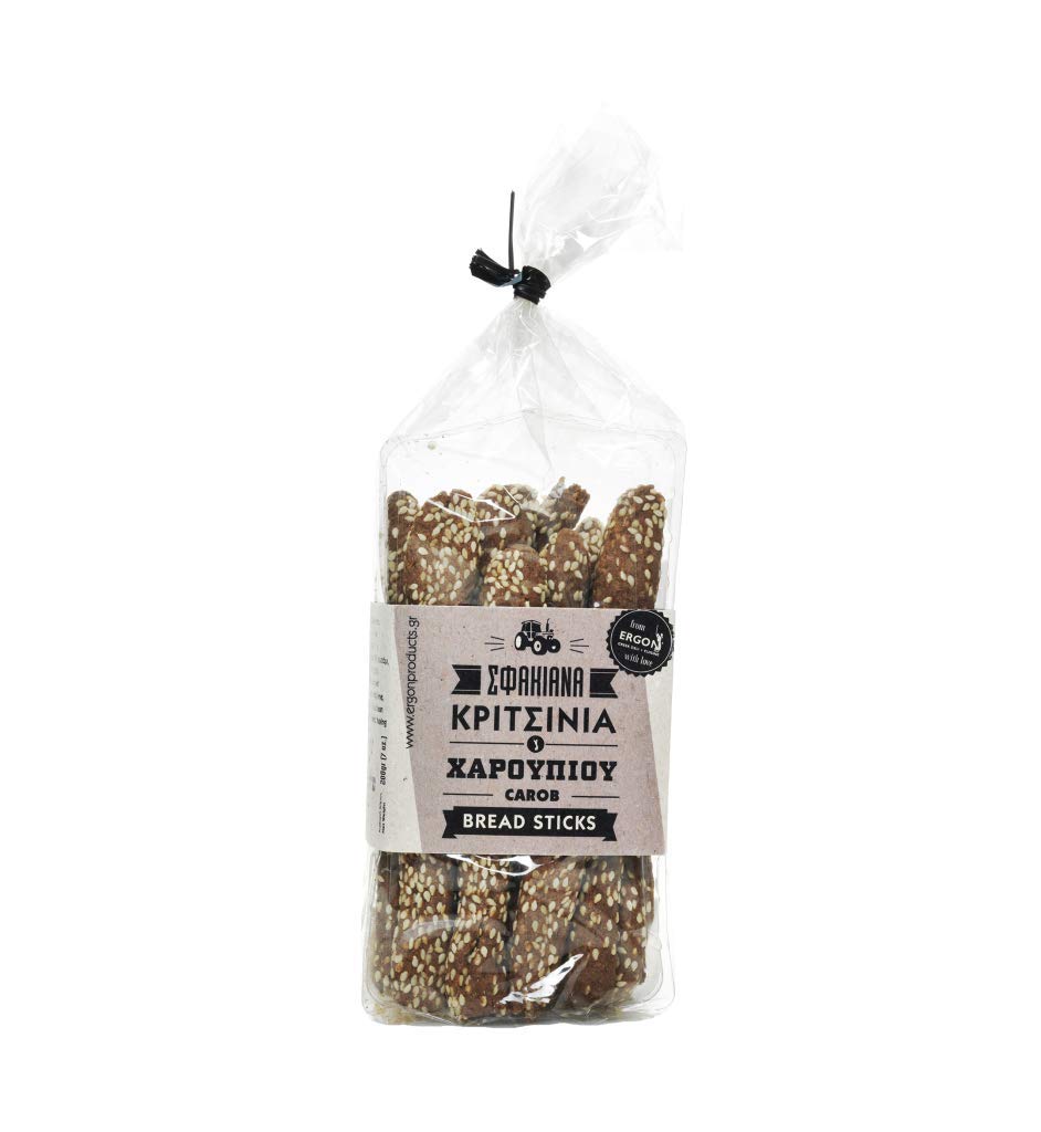 Ergon Greek CAROB BREAD STICKS (Kritsinia) from Creta 200g - 7.05oz