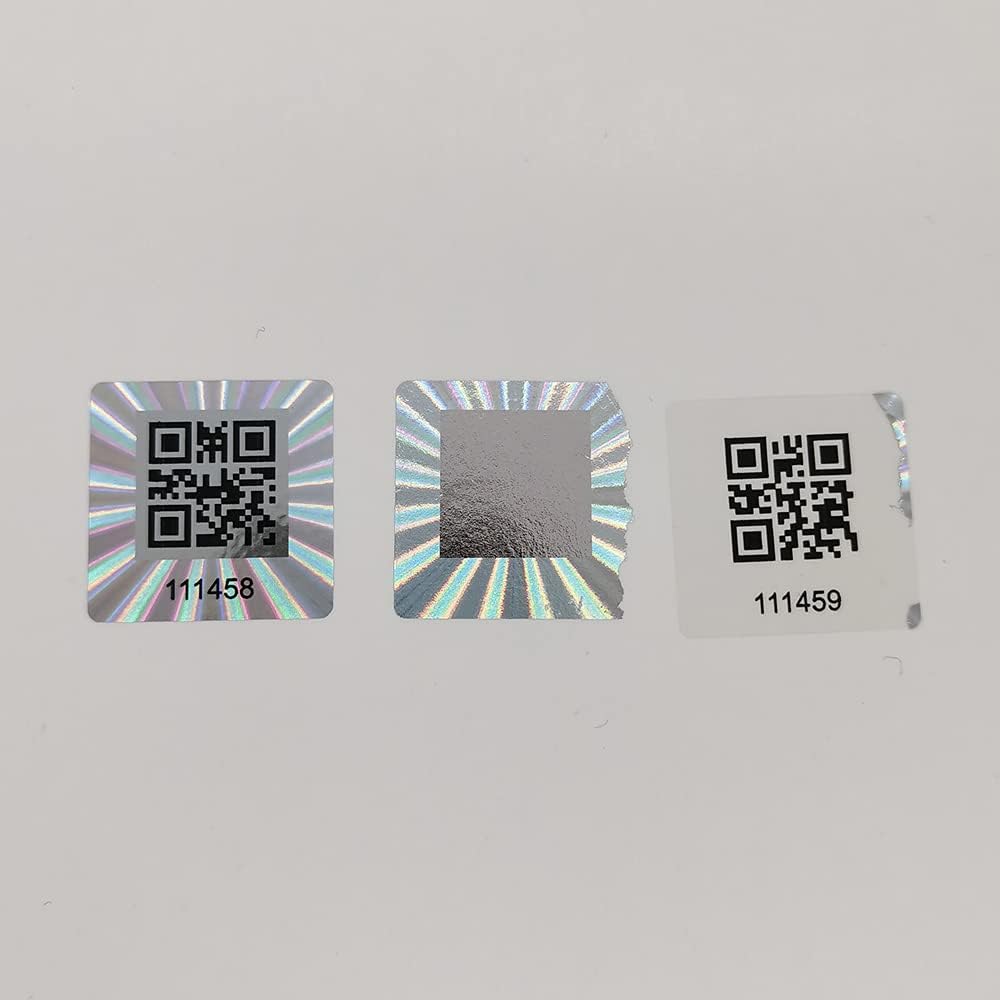 Buy 120Pcs Hologram Tamper Evident Stickers QR Code Security Sticker