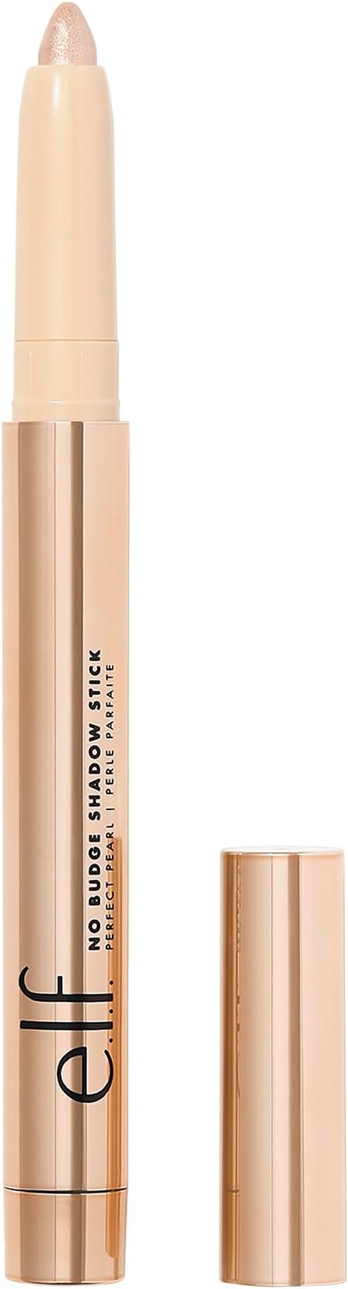 e.l.f. No Budge Shadow Stick, Long-Lasting Cream Eyeshadow Stick For High-Pigment, Metallic Color, Vegan & Cruelty-Free, Perfect Pearl