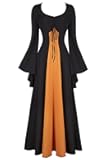 Womens Renaissance Costumes Medieval Irish Dress Victorian Retro Gown Cosplay Long Dress