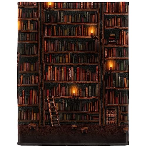XSMEI Bookish Reading Blanket Soft Warm Flannel Plush Throw Blankets