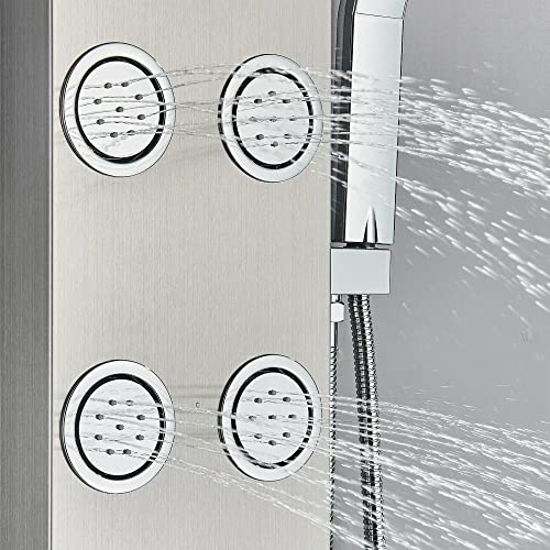 Stainless Steel Rainfall Shower Panel Tower Massage System Waterfall Bathtub Nozzle miniatura 7