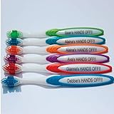 Personalized Gift Personalized TOOTHBRUSHES 4 Pack Manual Toothbrush Adults Your Choice of Color Any...