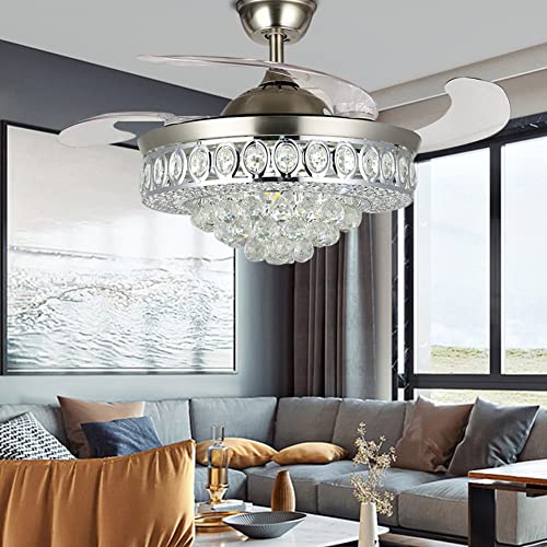 Buy KPIBEST Retractable Ceiling Fan with Light and Remote Control 6