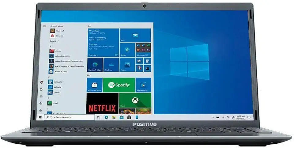 Notebook Positivo Motion Q464C Intel Atom Quad-Core 4GB 64GB Windows 10 Home 14.1" Gray