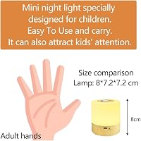 TIYUPA Mini LED Éjjeli Lámpa - Érintésvezérelt, Tölthető, Hordozható Hangulatvilágítás, 5 Fényerőszint, RGB Színváltás, Időzítő, Gyerekszobá 2