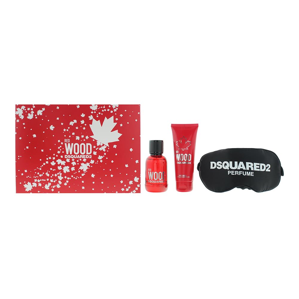 Dsquared2 Red Wood EDT 50ML + SG 100ML + Night Mask