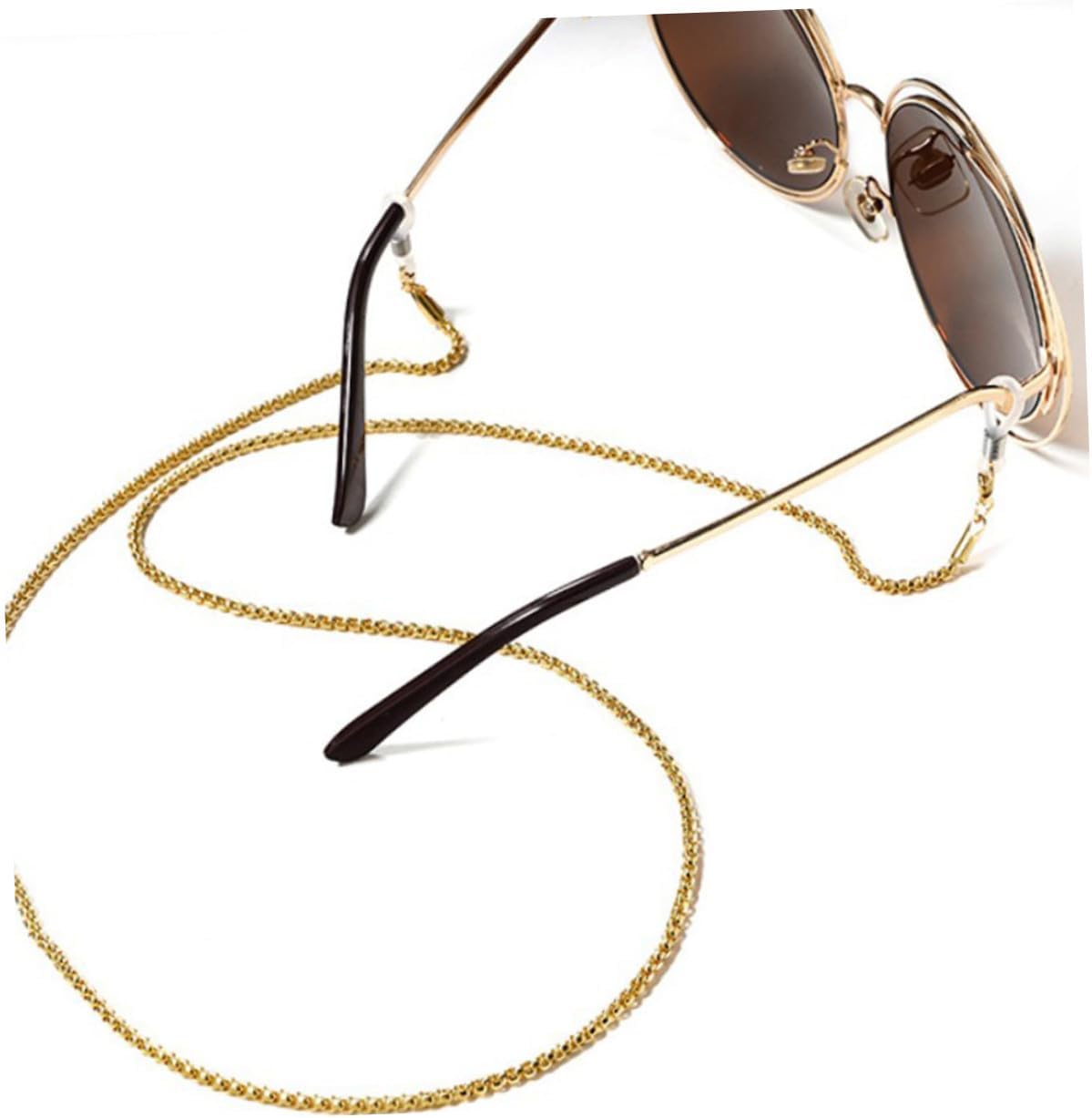 4Pcs Copper Eyeglass Chains, Stylish Non-Skid Sunglasses Lanyard Strap