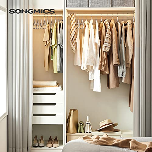 Songmics 30 Pack Coat Hangers, Heavy-Duty Plastic Hangers With Non-Slip Design, Space-Saving Clothes Hangers, 0.2 Inches Thick, 360° Swivel Hook, 16.5 Inches Long, Light And Dark Gray Ucrp20G30 #TOP1