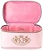 Juicy Couture Pink Makeup Bag Cosmetics Organizer Travel Essentials Train Case Gold Terroir Dog Rhinestone Crown Velour