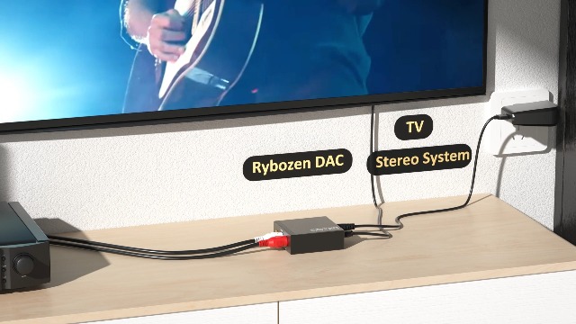 Image of DAC 192KHz Digital to Analog Audio Converter, Optical to RCA Adapter with Coaxial Cable, Toslink Optical to 3.5mm Adapter for PS4 HD DVD Home Cinema Systems