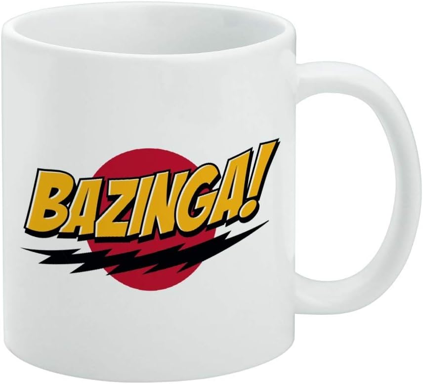 The Big Bang Theory Sheldon Bazinga Ceramic Coffee Mug, Novelty Gift Mugs for Coffee, Tea and Hot Drinks, 11oz, White