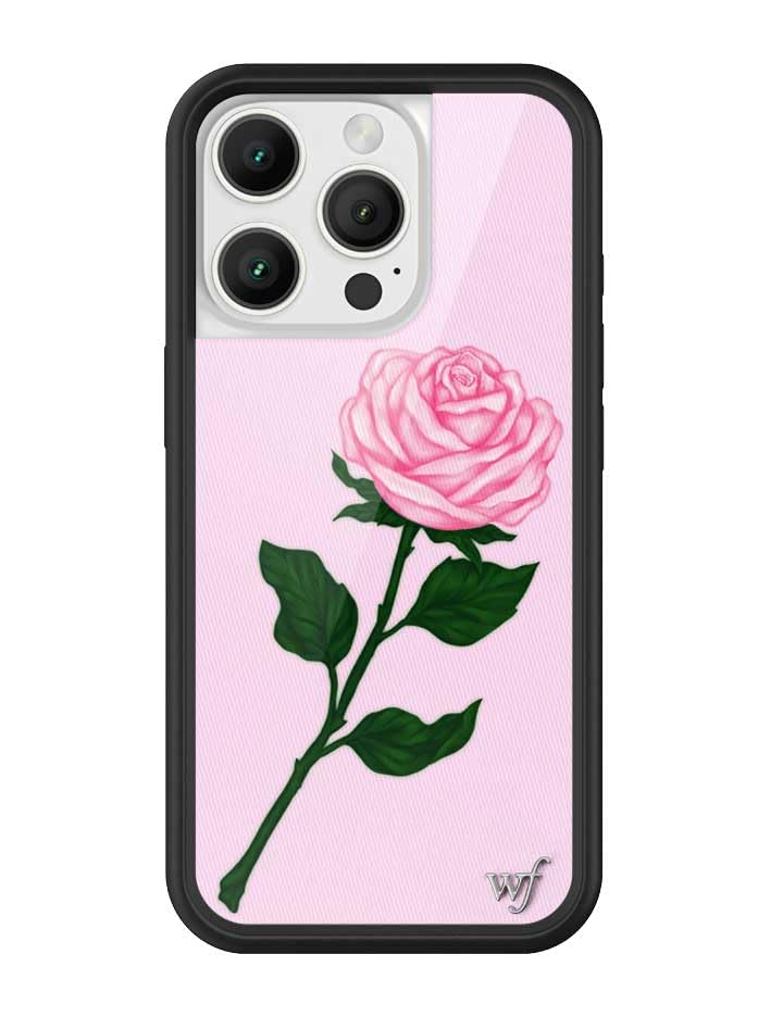 Image of Wildflower Cases - iPhone 16 Pro Compatible - Pink Rose | Impact-Certified 6.5 ft Drop Protection Case, Raised Protective Bumper, Cute Aesthetic Design, Women-Owned Small Business