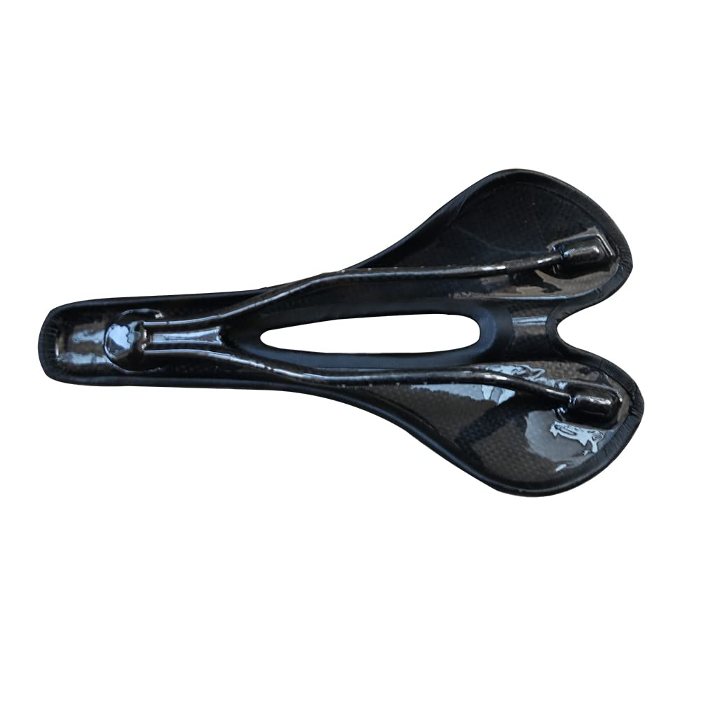 Sillin MTB 139G Carbon Fiber Road MTB Use 3K T800 Material de Carbono Almohadillas de Cuero súper Ligeros Rompe Bicycles Asiento Bicicleta SillíN(White)
