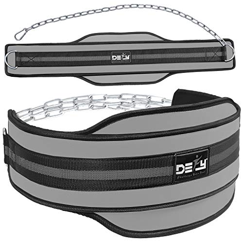 DEFY Premium Double Padded Neoprene Dip Belt with 32" Heavy Duty Steel Chain
