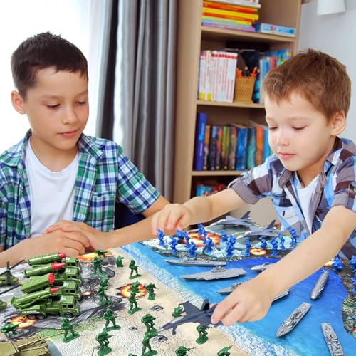 Talgic TC-JL849-19 Army Men Playset - Large Set Including Army Men Action Figures, Battle Mat, Army And Navy Weapon Gear Accessories, Military Combat Toys, Army Toys For Boys Age 4-12 thumb #5