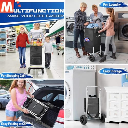 Wilbest Einkaufstrolley klappbar - 50kg Traglast & 75L Volumen | Abnehmbare, großvolumige,...