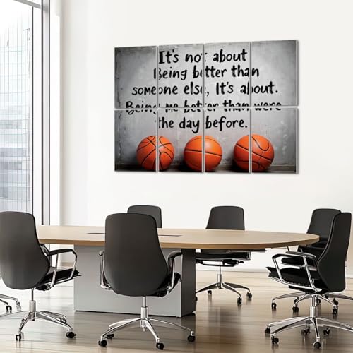 8 Paquetes de Paneles Acústicos Artísticos para Absorción de Sonido con Paneles Decorativos de Baloncesto Inspirador de 48"x32" miniatura 7
