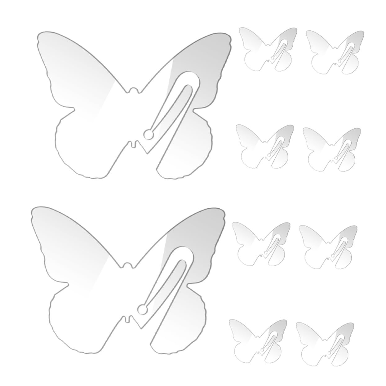 PRETYZOOM 10pcs Transparent Acrylic Butterfly Drink Markers Elegant Wine Glass Tags for Weddings Birthday Parties and Celebrations Drink Labels for Glasses