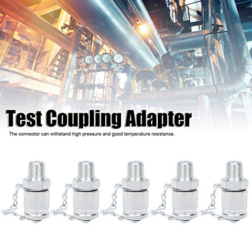 Image of 5Pcs Hydraulic Pressure Test Coupling Kit, Hydraulic Pressure Test Adapter, for PT /PPT Series Coupler(NPT1 /4)