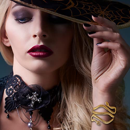 YANCHUN Gold Snake Cuff Bracelet for Women Snake Bracelet Upper Arm Medusa Costume Accessories Arm Cuff Jewelry for Women4