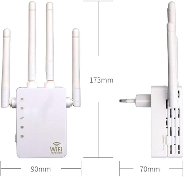 Ripetitore WiFi 1200Mbps Wireless 2 45G Dual Band 4 Antenne WiFi Extender Amplificatore Access PointRipetitoreRouter modalit Supporto WPS Configurazione con Pulsante WAN LAN