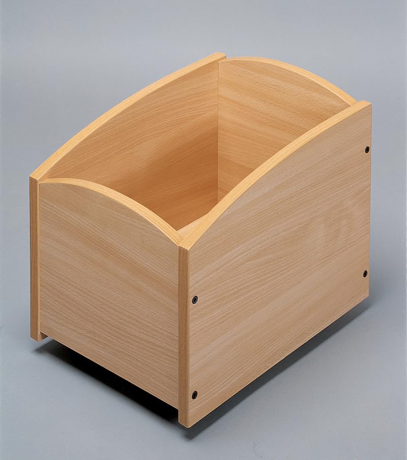 Nathan 1-Compartment Book Box, Beech Effect Melamine, Set of 3