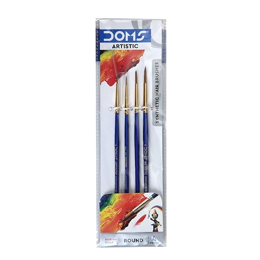 DOMS Synthetic Paint Brush Set (Round, Pack of 4 x 5 Set) at Rs. 207