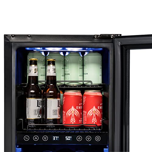 Newair NWB057BSD0 24 Inch Wine And Beverage Refrigerator, 13 Bottle And 48 Can Dual Zone Drink Cooler, Black Stainless Steel Built-In Beer And Wine Cooler Refrigerator thumb #13
