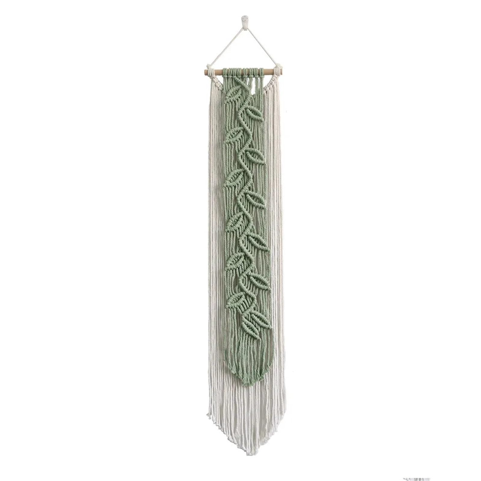 LNNXSZ Hanging Wall Decor Tapestry Leaf Woven Macrame Hanging Garden Tassel Wall Hanging Living Room Bedroom Home Hotel Decor Dream Catcher