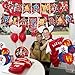 Arsenal FC Birthday Decorations, Soccer Star Saka Theme Party Supplies with Happy Birthday Banner, Cake Topper, Cupcake Toppers for Fans Adults Birthday Party Favors