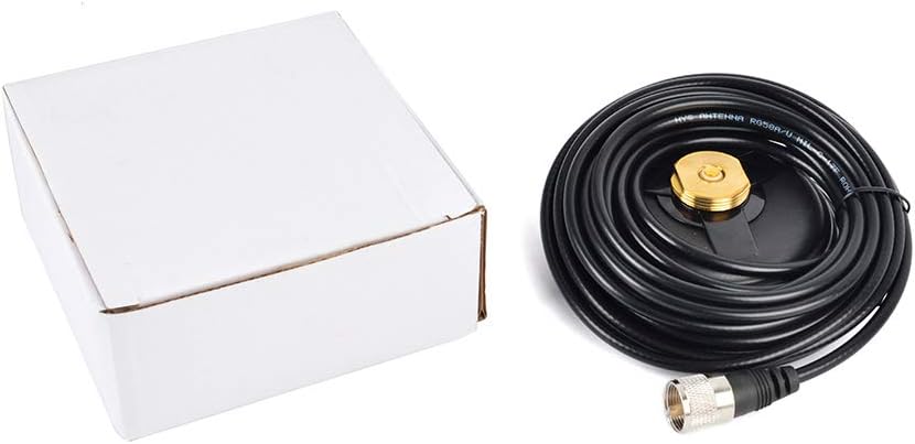 UAYESOK 4.3inch NMO Magnetic Mount,14KG Suction Mobile Radio Antenna Base W/5M RG58 Coaxial Cable PL-259 Plug for Vehicle Truck NMO CB/HF/VHF/UHF Antenna