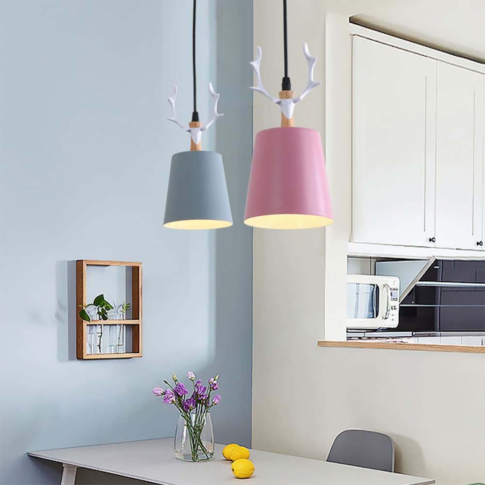 Retro Industriële Hanglamp Enkele E27 Kroonluchters Macaron Restaurant Hanglamp Verstelbare Gepersonaliseerde Kroonluchter Decoratie Plafond Verlichtingsarmaturen voor Eetkamer, Huizen Licht DADYA