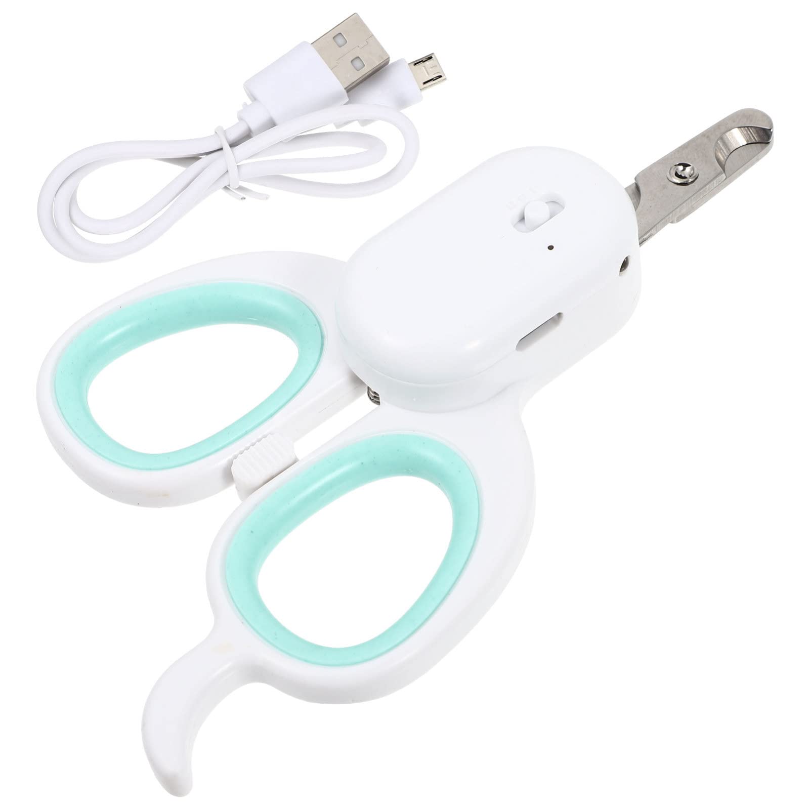 POPETPOP 3pezzi Tagliaunghie per Cani Ricaricabile con Luce LED Strumento per La delle Unghie degli Animali Domestici con Manico Antiscivolo e Ricarica USB