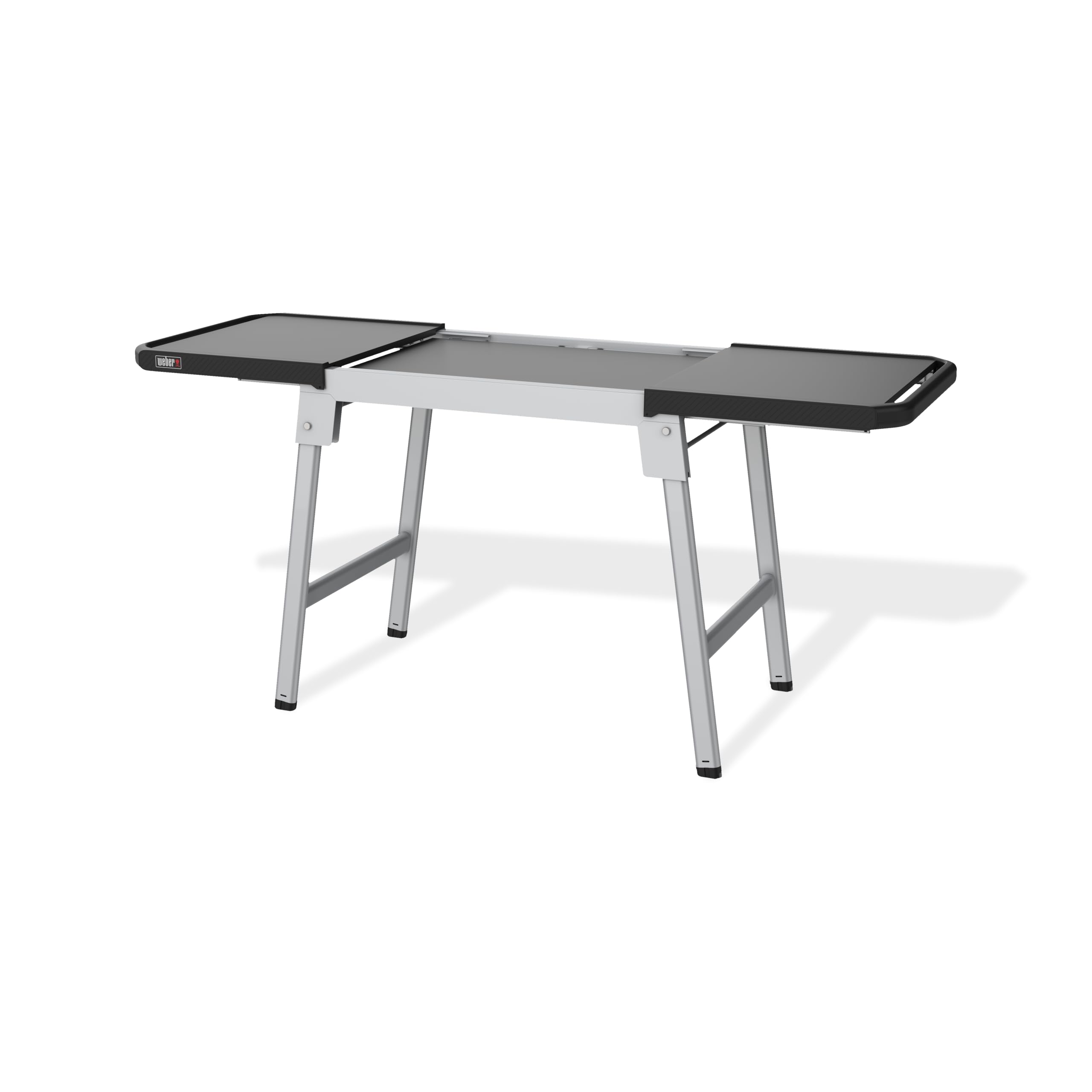 Weber Stand extensible universelle pour barbecue et plancha / pour les barbecues Lumin, Q, Pulse et les planchas portables Slate, 75,5 x 168 x 56,5 cm