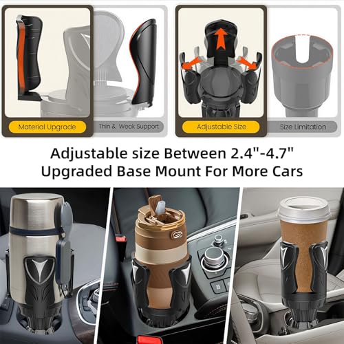 Adaptador Extensor Portavasos para Carro Negro miniatura 4
