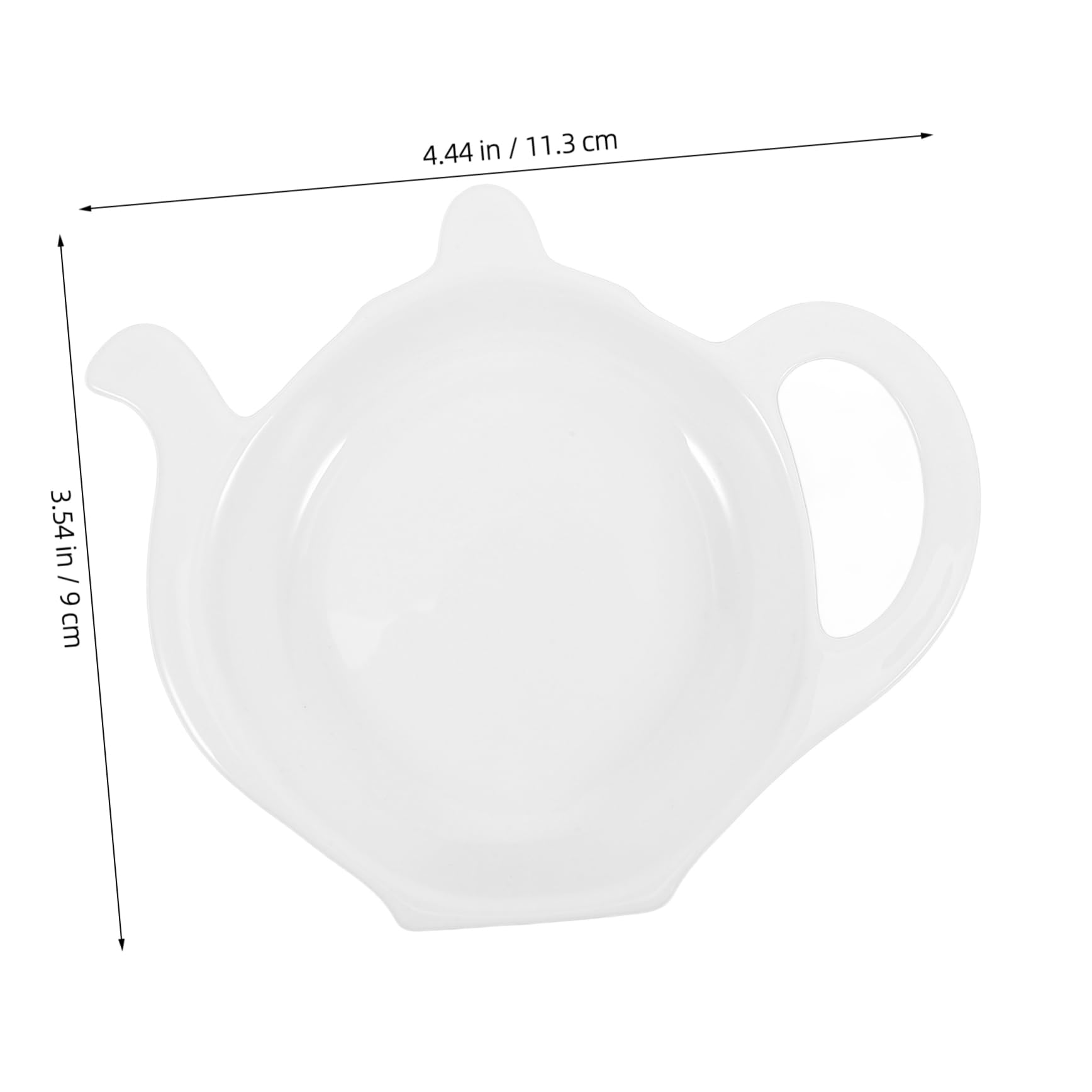 HOLIDYOYO Teapot Shaped Tea Bag Holder Ceramic Dipping Sauce Plate Seasoning Dish for Afternoon Tea Organizer for Snacks and Butter