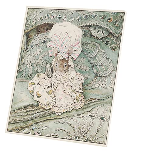 Tableau souris coquette Beatrice Potter 60x73cm toile décorative