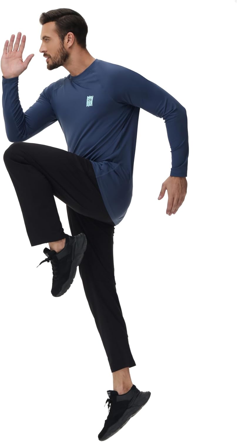 HUGE SPORTS Mens UPF 50+ UV Sun Protection Shirts Long Sleeve Quick Dry Rash Guard for Swimming Fishing Hiking Running - Image 5