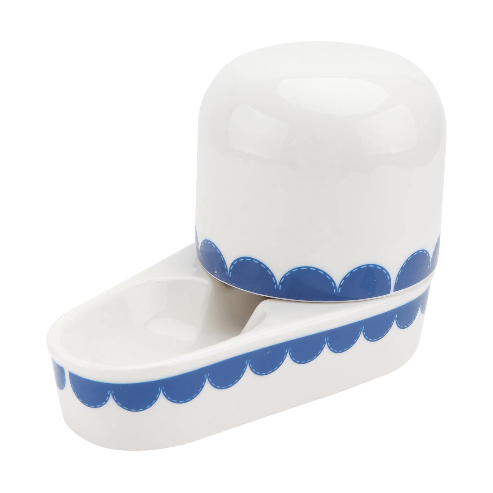 Ciotola Abbeveratoio per Conigli in Ceramica Blu, a Perdite | 1 Pezzo, Forma Coniglio, per Uso Domestico, Stile Creativo, per Piccoli Animali