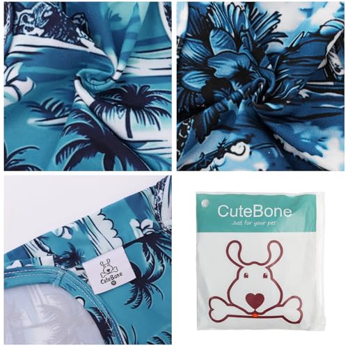 Image of CuteBone Dog Shirts 2-Pack Soft Pet Clothes Breathable Summer Vest for Small Puppy and Stretchy Cat Apparel