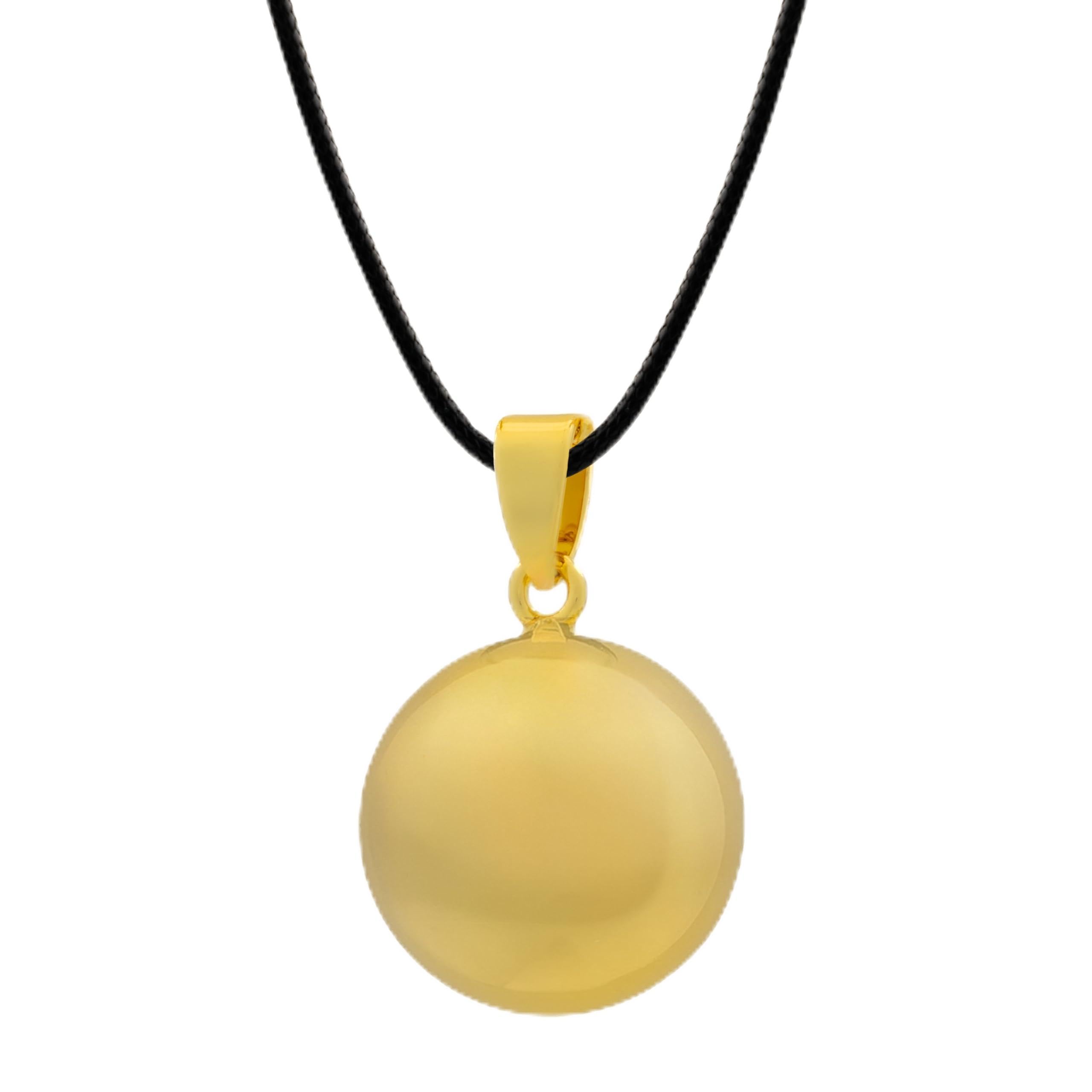 Schwangerschaftskette mit Harmonieglocke Gold - 110cm + 5cm verstellbar - Babyshower-Geschenk für werdende Mütter