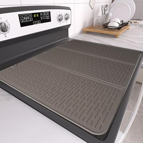 Stove Top Cover for Electric Stove - Foldable Glass Top Stove Cover Protector,Ceramic Flat Top Stove Cover, Induction Cooktop Protector, Oven Cover, 28